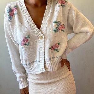 Vintage floral cardigan